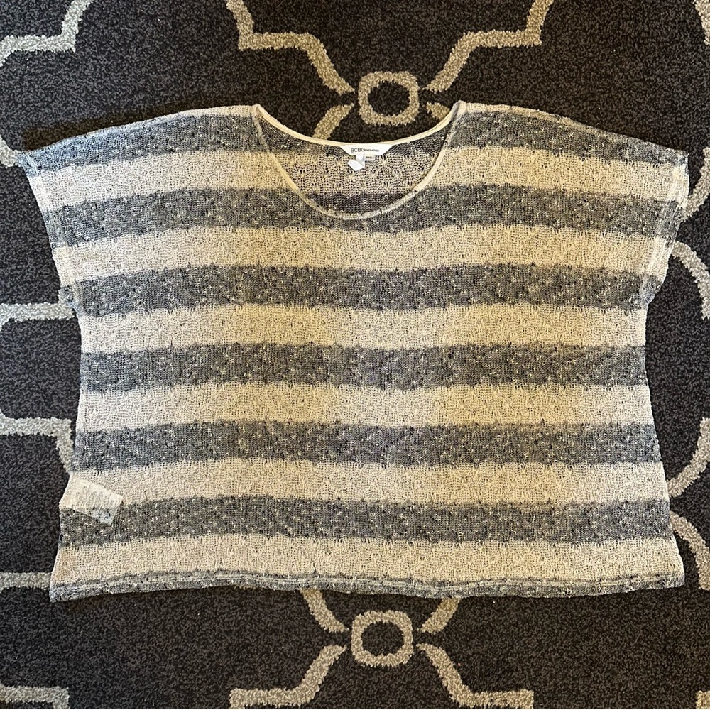 XS/S BCBGeneration Striped Mesh Top